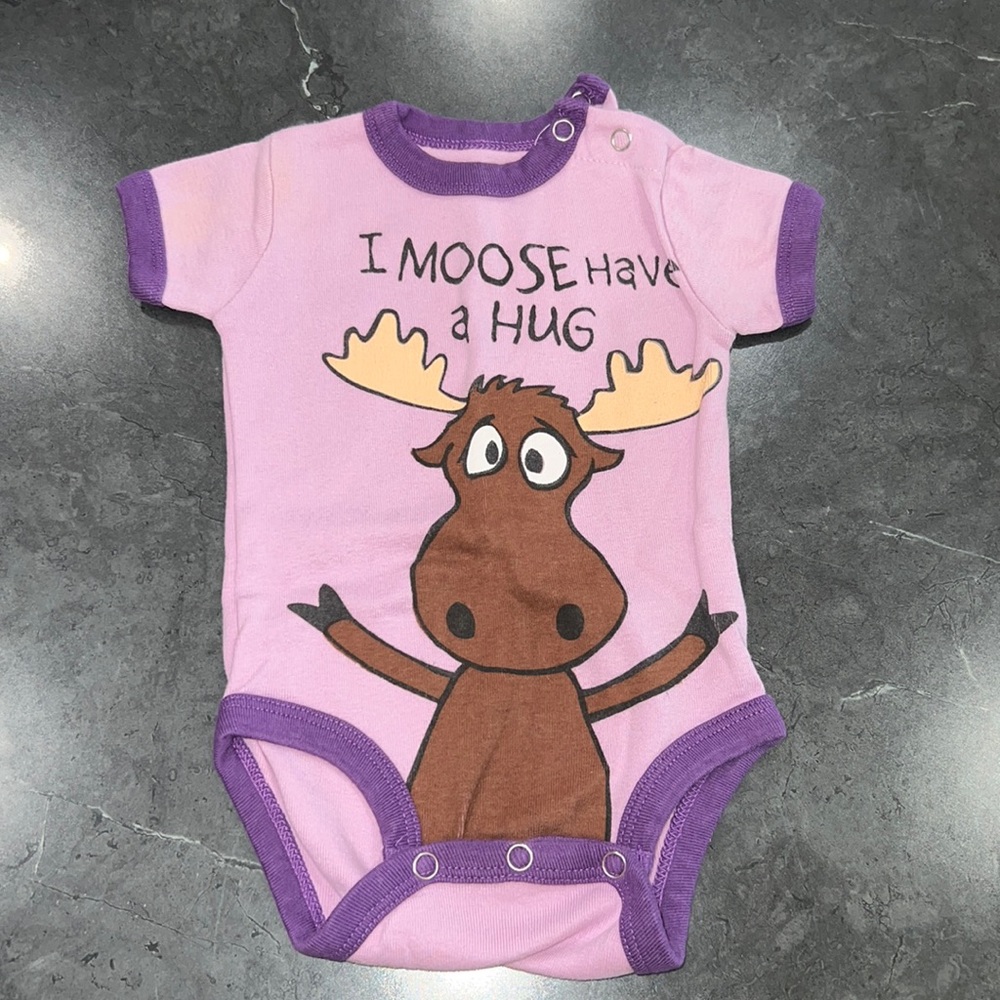 Moose onesie 6M